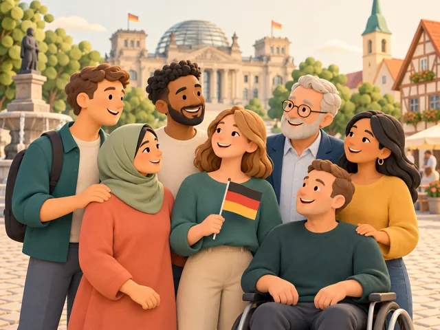 Verschiedene Menschen als Gemeinschaft deutscher Staatsangehöriger