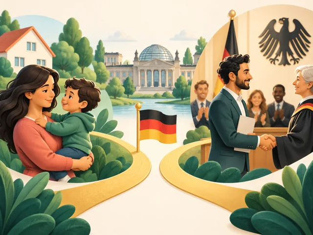 Familie und Aufnahmezeremonie als Beispiele für Wege zur Staatsangehörigkeit