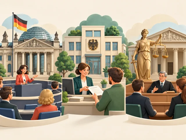 Parlament, Verwaltung und Gericht als Formen staatlicher Macht