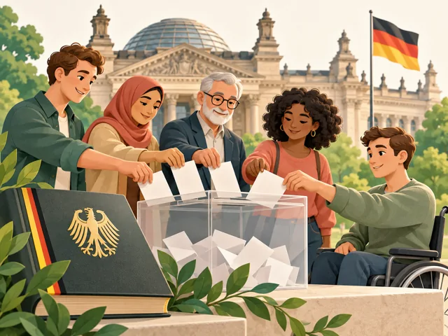 Menschen beteiligen sich an einer demokratischen Wahl