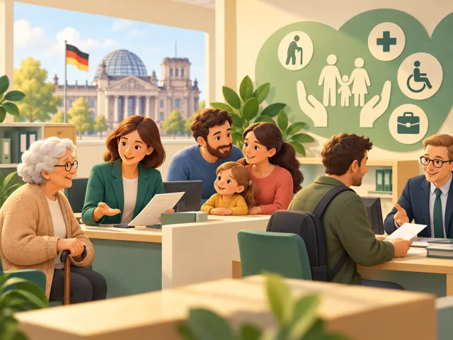 Öffentliche Unterstützung für Familie, ältere Menschen und Arbeitssuchende