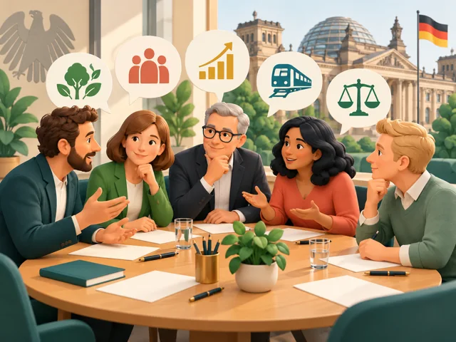 Menschen besprechen gemeinsame politische Ziele