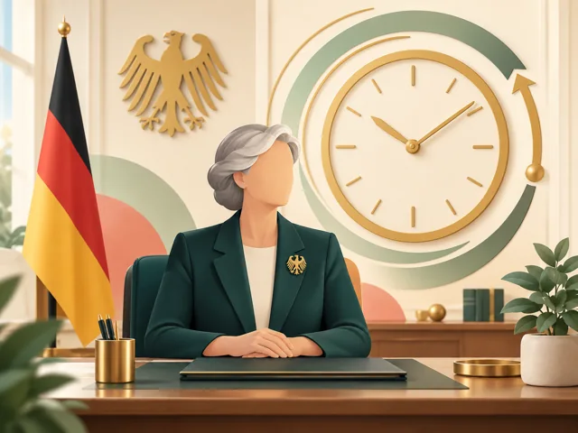 Eine Uhr im Amtszimmer als Symbol einer begrenzten Amtszeit