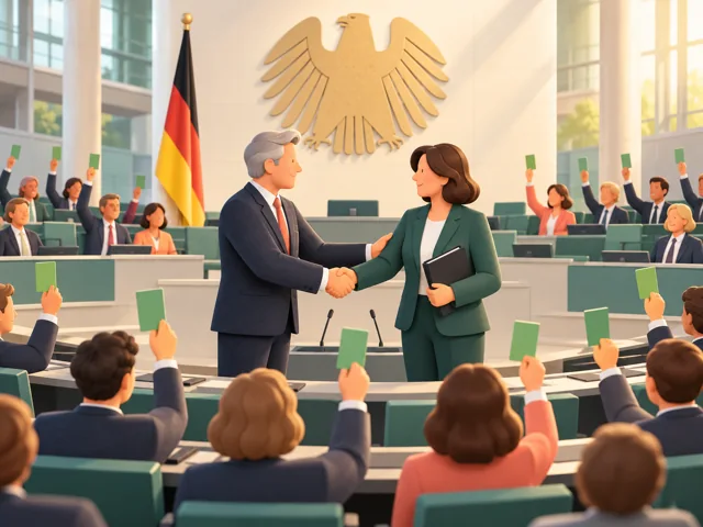 Parlamentarischer Wechsel von einer Regierungsleitung zu einer neuen