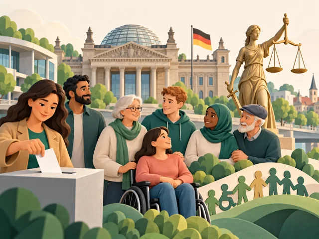 Soziale Unterstützung, Wahlen und Gerichte als Merkmale der Staatsordnung